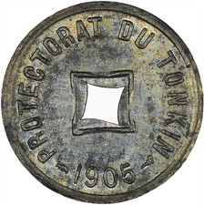 Vietnam (Tonkin) 1905 1/600 Piastre LIGHTLY TONED UNC
