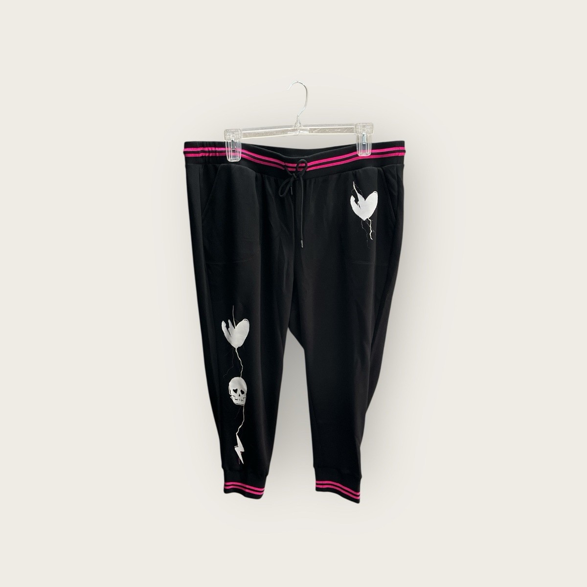 Torrid Lovesick 5 5X Copped Jogger Pants Skull & Lightning Bolt