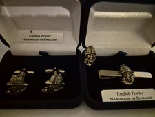 English Made Pewter Sherlock Holmes accessories set. Perfect for a Wedding Groom