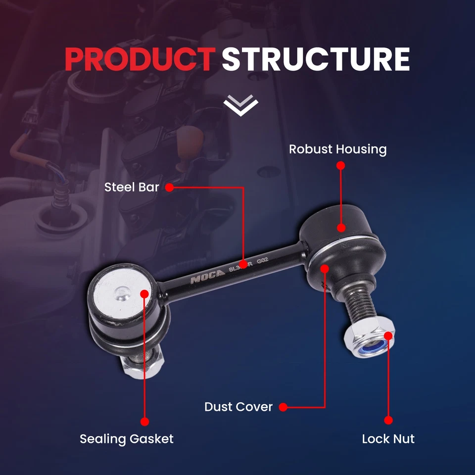 Barra estabilizadora trasera 2 piezas eslabones extremos aptos para Honda CR-V 2007-2017 1,5 L 2,4 L Foto 3 de 4