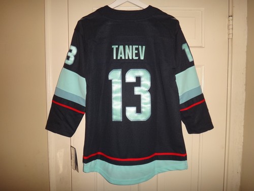 Youth Brandon Tanev #13 Seattle Kraken NHL Navy Home Premier Player Jersey - Picture 2 of 8