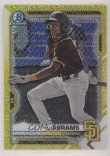 2021 Bowman Chrome Prospects Mega Box Yellow Mojo Refractor 9/75 CJ Abrams fc1