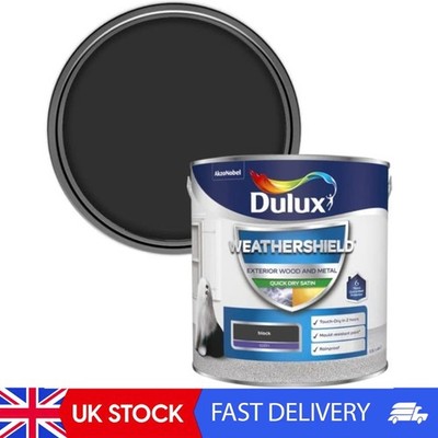 Weather Shield schnelltrocknende Satinfarbe, 750 ml - schwarz