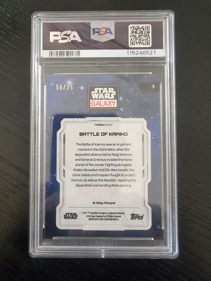 Topps Star Wars Chrome Galaxy 2024 Refractor Battle of Kamino #9 /75 PSA10 - Image 2 of 2