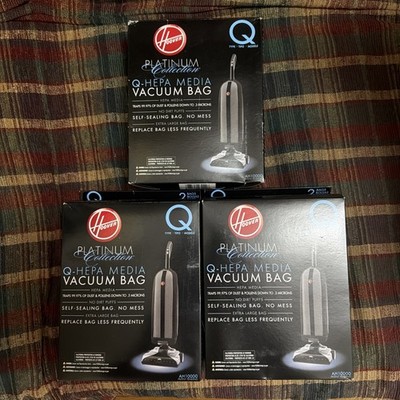HOOVER VACUUM CLEANER BAGS PLATINUM UPRIGHT VACS Lot OF 6 Packs TYPE Q - AH10000