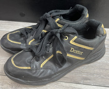 Dexter Bud Black/Gold Men's Bowling Shoes Size 10M With Ebonite Covers