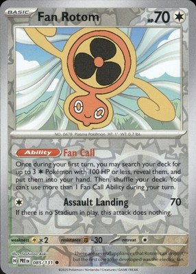Fan Rotom | 85 | Pokemon | Prismatic Evolutions | Reverse | 50% off 2nd Item