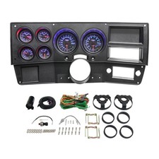 Glowshift 6 Gauge Set Dash Panel Cluster Pod Fits 73-87 Chevy C10 Black 7