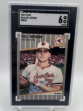 1989 Fleer - Billy Ripken #616 Error Card SGC 6 FF on Bat Knob