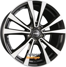 4x RIAL M12X Diamant-Schwarz Frontpoliert 9x20 ET42 5x112