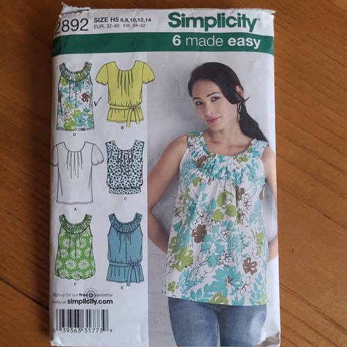 SIMPLICITY Patterns Lot Of 5 Women’s Size 8-16 Tops and Hair Accessories - Picture 5 of 6