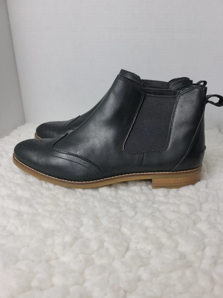 Bota Chelsea de Cuero Sperry Fairpoint Talla 11 Zapatos al Tobillo Brogue de Cuero Negro Foto 3 de 4