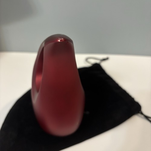 Red Tear Drop Medium Size Urn for Human Ashes with Silver Heart (6 Inch Height) - Picture 13 of 20