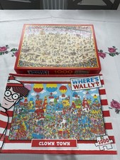 Where’s Wally 1000 Piece Jigsaw Puzzle Bundle Clown Town + Ancient Rome MB Games