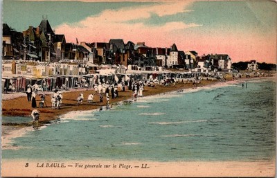 LA BAULE Beach View Buildings People Postcard