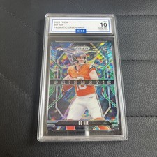 2024 Panini Prizm Prizmatic Green Wave Bo Nix #11 🏈 Rookie 🔥 NICE GEM MT 10