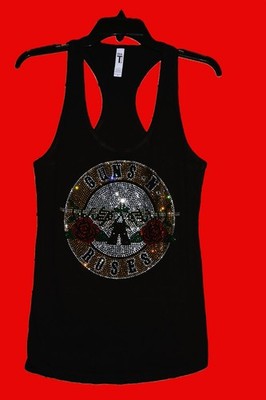 Guns N Roses  rhinestone  bling racer back  tank top XS, S, M, L, XL,XXL