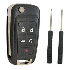 Key Fob Case Shell Replacement Fits for Chevy Cruze Malibu Equinox 5 Buttons A