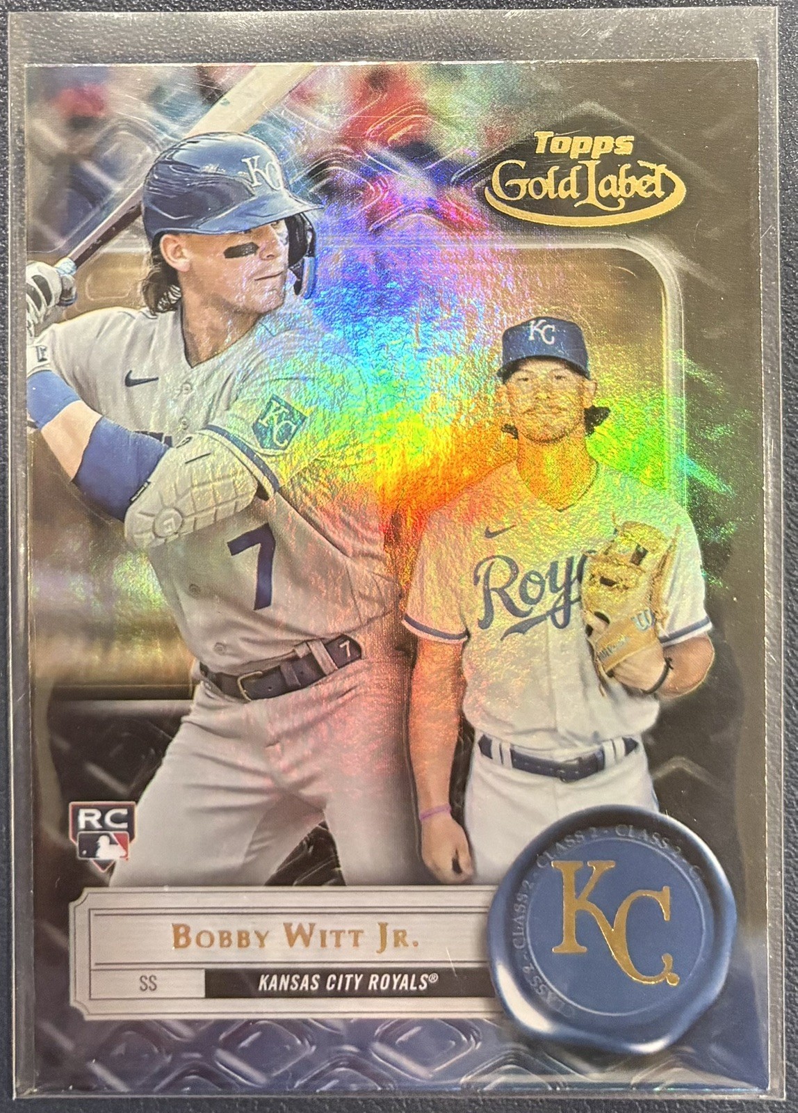 2022 Topps Gold Label Bobby Witt Jr. RC Class 2 Black Royals Rookie #49