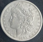 1891-O MORGAN SILVER DOLLAR, ESTATE SALE, 90% SILVER COIN, #0123