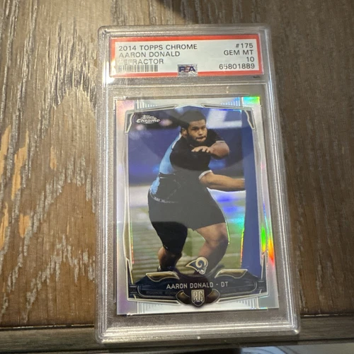 2014 topps chrome refractor aaron donald rookie PSA 10