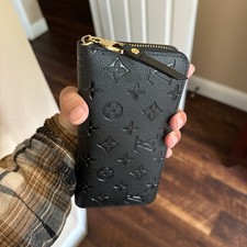Louis Vuitton M61864 Monogram Empreinte Zippy Wallet - Black