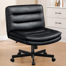 EXRACING Criss Cross Chair with Wheels Armless Cross Legged Office Chair Wide...