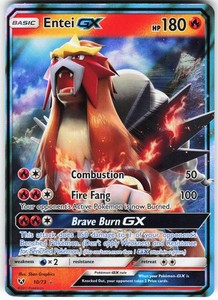 Entei GX 10/73 Shining Legends Holo Ultra Rare Pokémon TCG