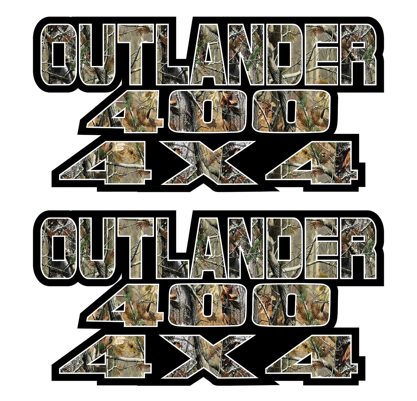 Outlander 400 4x4 CAMO Gas Tank Graphics Decal Sticker Atv Quad car ...