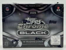 2025 Topps Chrome Black NFL Football Hobby Box Factory Sealed
