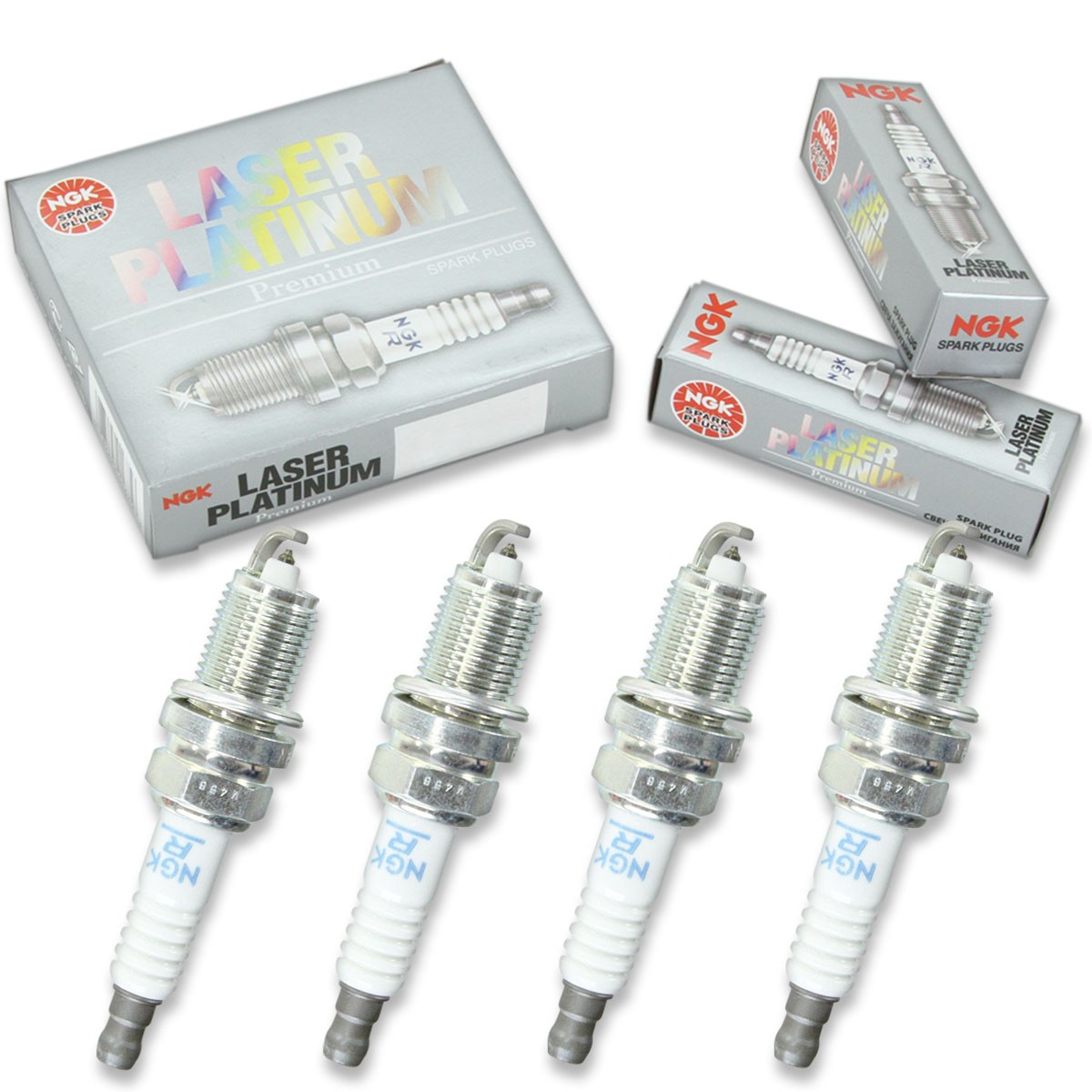 4 pcs NGK Laser Platinum Spark Plugs for 1999-2001 Honda CR-V 2.0L L4 - wk