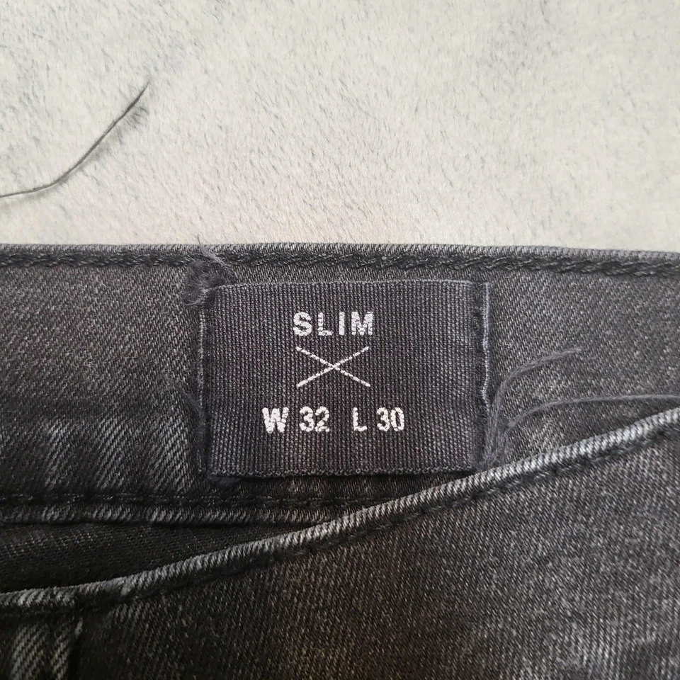 Pantalones de mezclilla elásticos calce ajustado negros 32x30 Ring Of Fire para hombre estilo clásico Foto 3 de 4