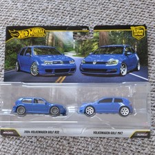2026 Hot Wheels Premium 2-Pack 2004 Volkswagen Golf R32  Golf MK7 new sealed