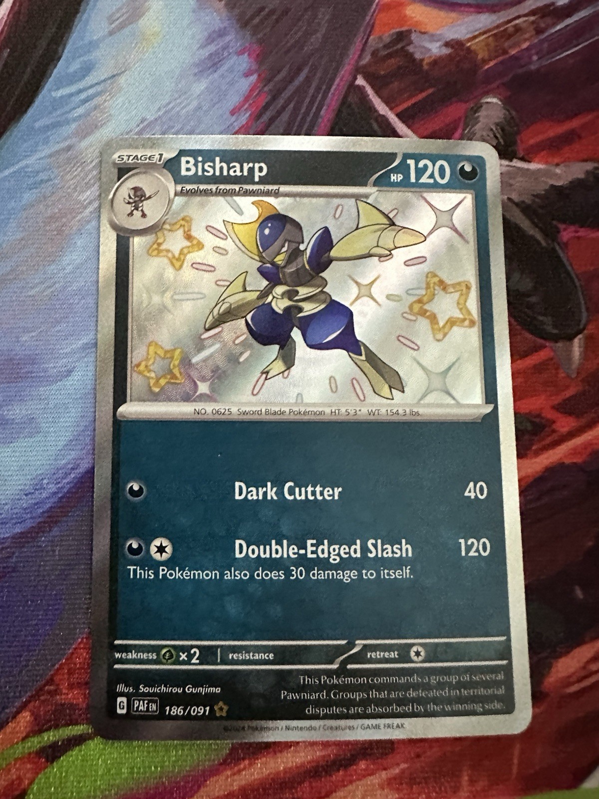 Pokemon TCG Bisharp 186/091 Shiny Rare Paldean Fates