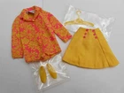 Vintage Barbie/Francie #1219 1968 Something Else Mod skirt set complete yellow