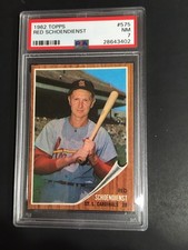 1962 TOPPS RED SCHOENDIENST, #575, PSA 7 (Free Shipping On Any 3!)