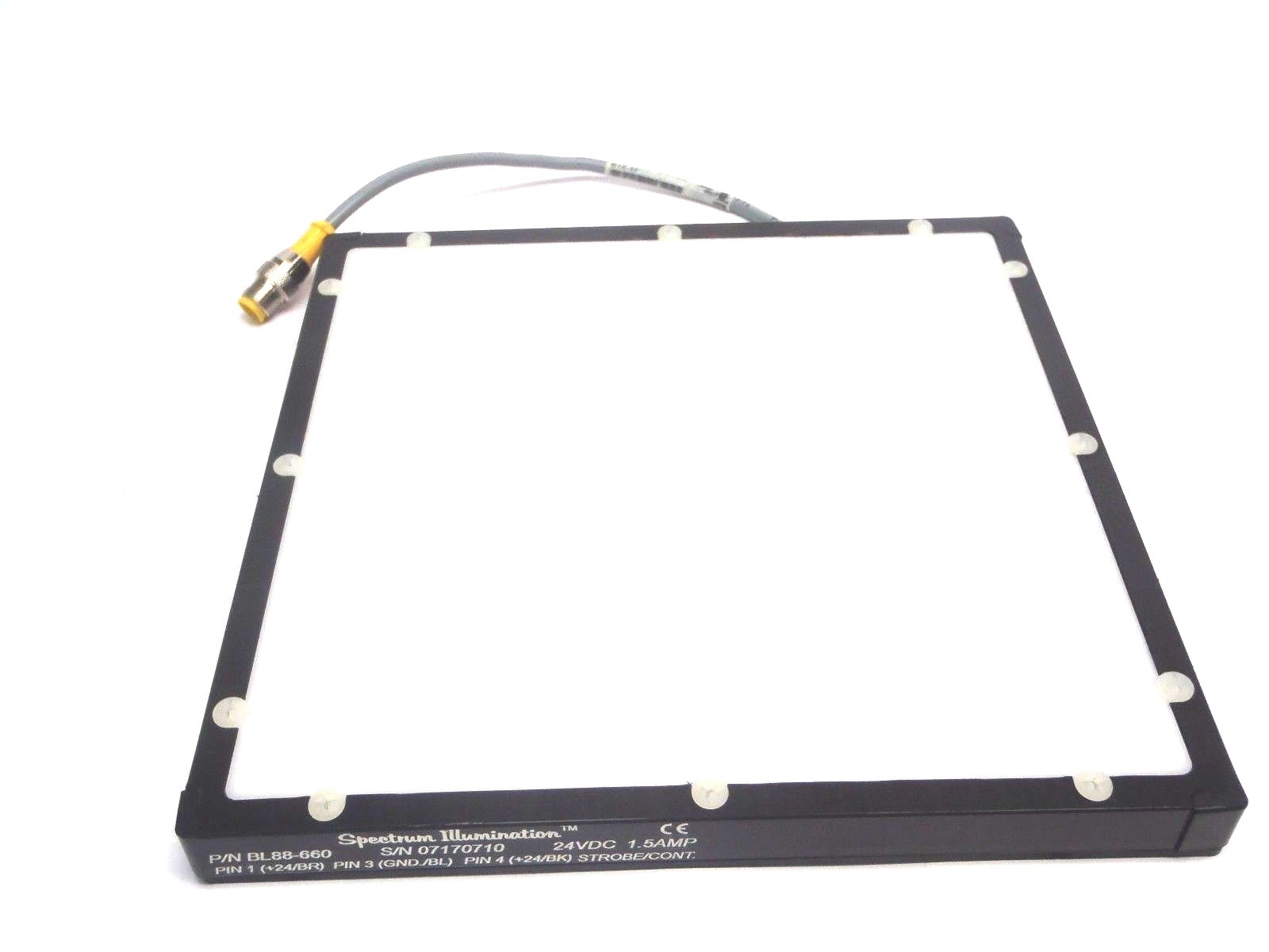 Spectrum Illumination BL88-660 8" x 8" Back Light w/ Red LED. Turck 4M Cable