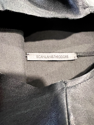 SCANLAN THEODORE $980 Black French Leather Stretch Sheath Dress,Pocket  10AUS/6US | eBay