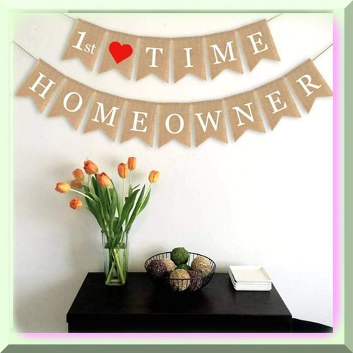 Burlap Home Sweet Home Banner - Perfect Housewarming Party Mantel Decoration Sup - Imagen 3 de 7
