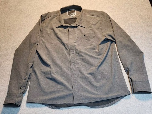 Troy Lee Designs Shirt Mens 2XL Gray Snap Jersey Shirt Long Sleeve