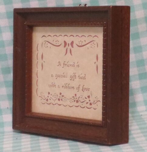 Diseños con Tijeras Placa Enmarcada Vintage Un Amigo es un Regalo Especial - Imagen 6 de 7