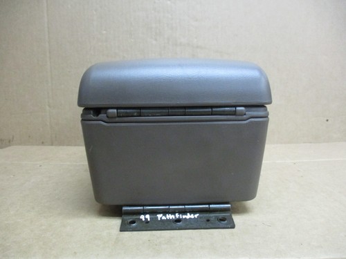 96-00 Nissan Pathfinder Armrest Center Console Arm Rest Storage Brown Plastic - Picture 7 of 8