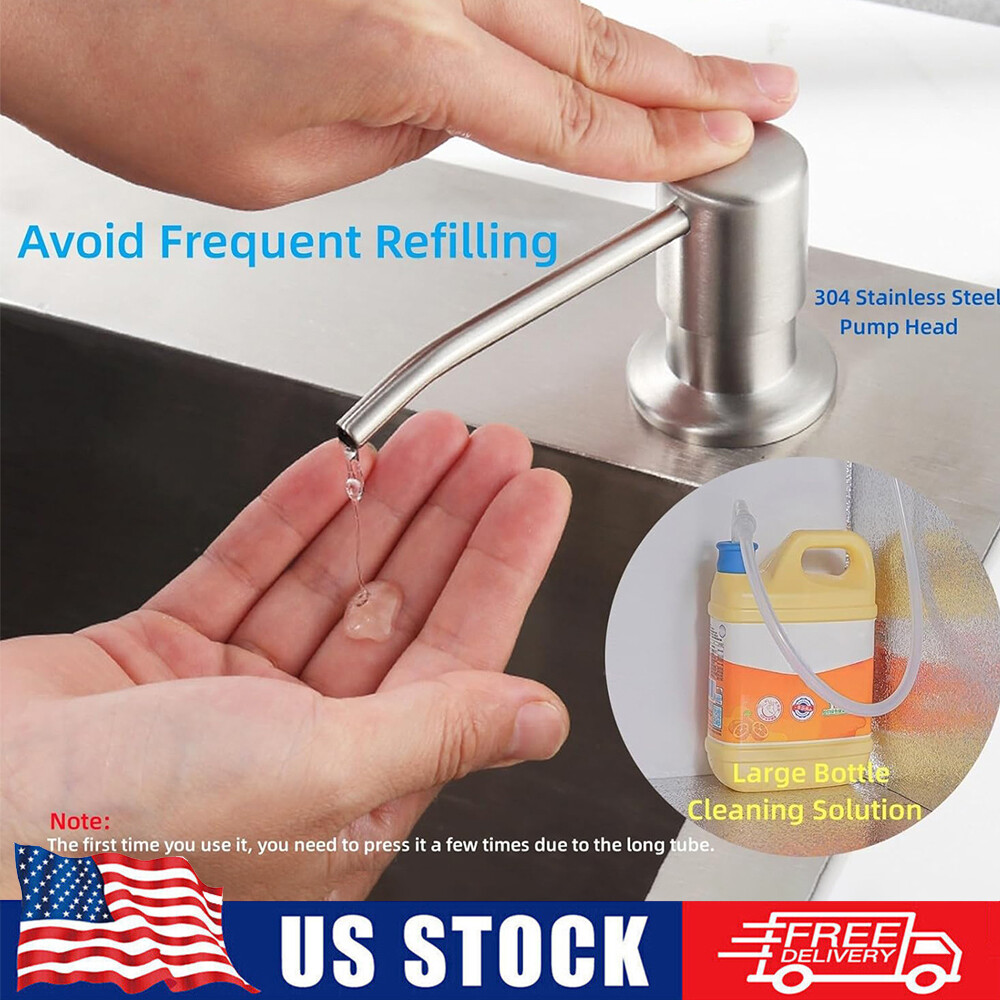 Adjustable Under Sink Kitchen Soap Dispenser with Extension Tube-image