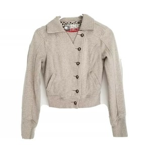 knit asymmetrical button front jacket