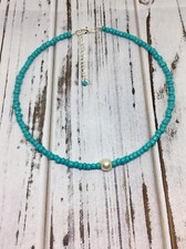 Turquoise bead Choker necklace