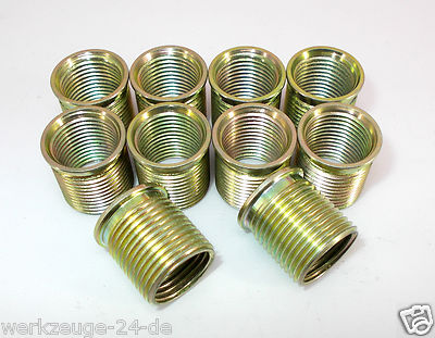 KS TOOLS 10X Gewindebuchse m.Konus L=17, 5mm, IG=M14x1, 25/AG=M16x1, 25  