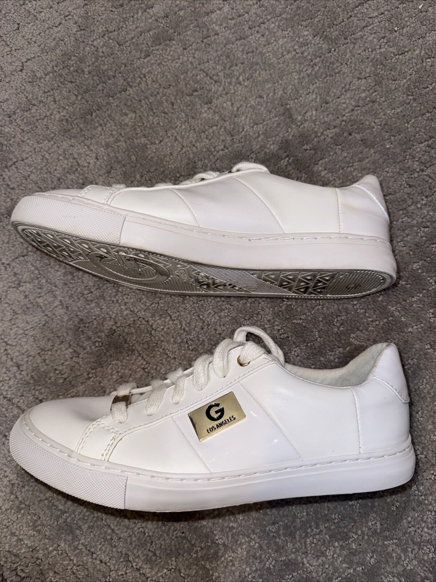 GBG G By Guess GGMarti White Sneakers Shoes Lace Up Sz 7 M