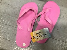 Girl's Light Pink Flip Flops Medium Large 2/3