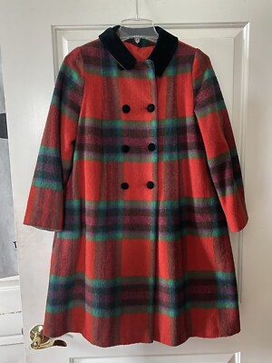 Women's plaid coat Fischer Designs size 12
