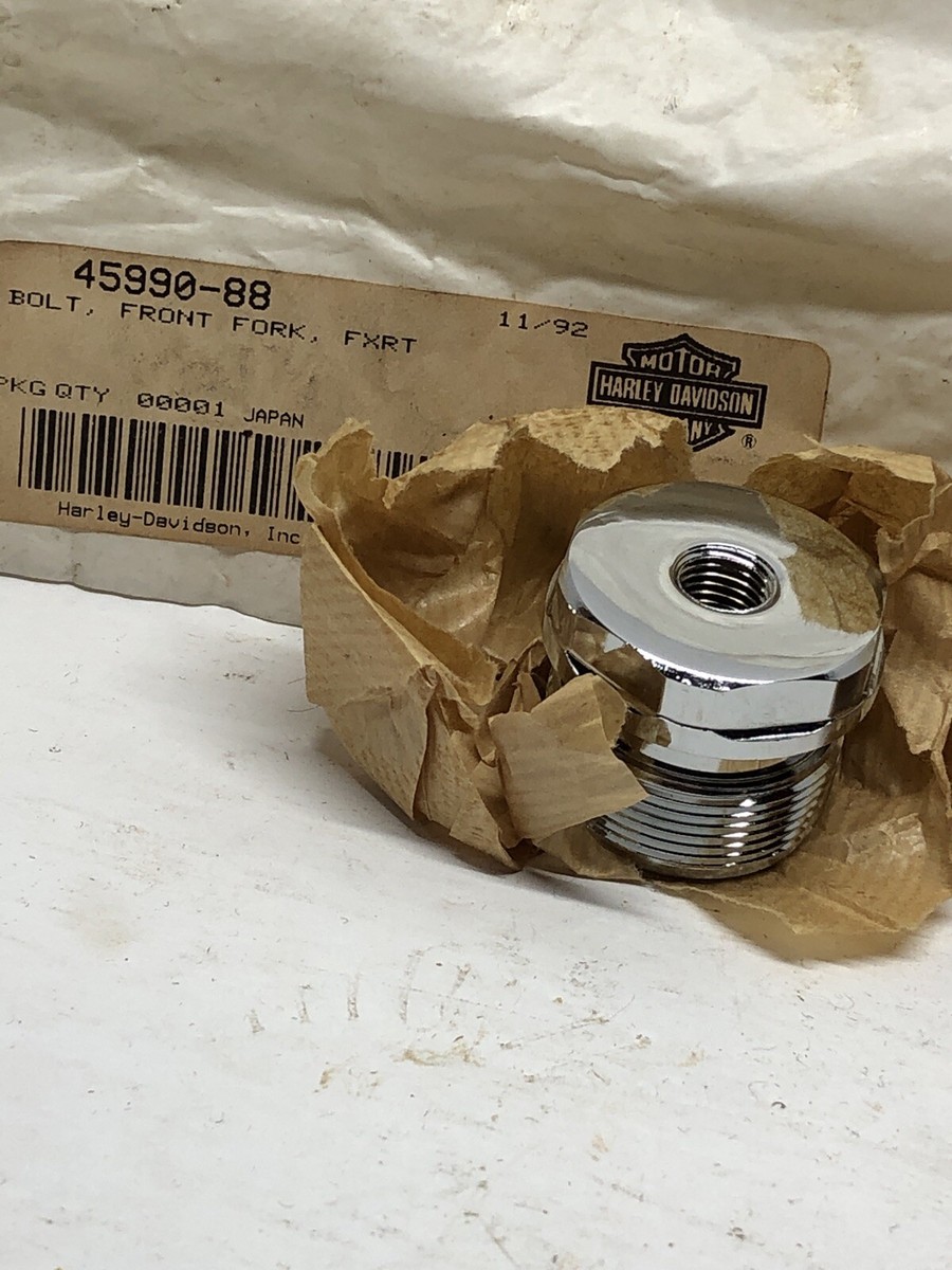 2 HARLEY-DAVIDSON OEM 45990-88 FORK Slider Bolt Cap FXRT FXRS-SP 